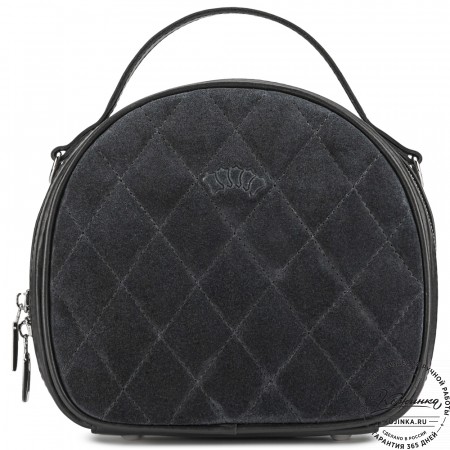 Женская кожаная сумка "Селин" (чёрная)