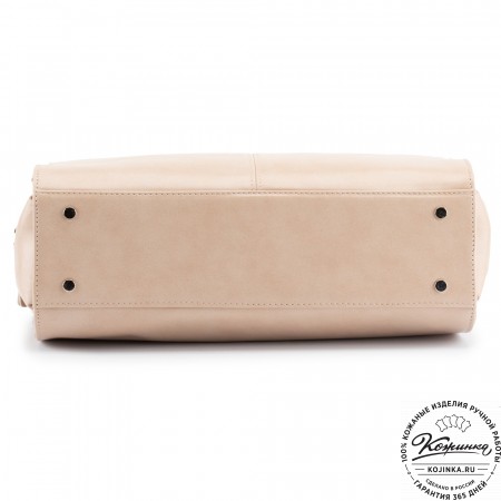 Женская кожаная сумка "Батерфляй" (пудра)