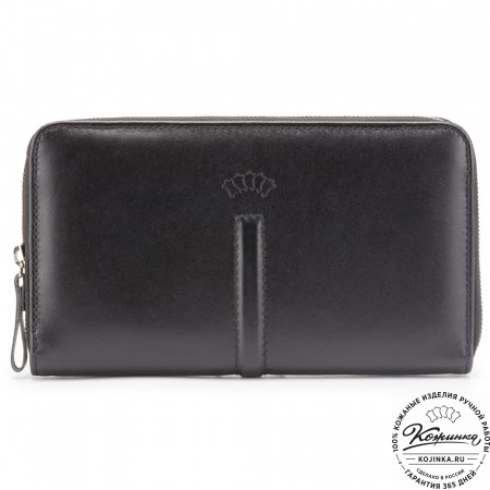 Кожаный клатч "Картер New" (чёрный) 