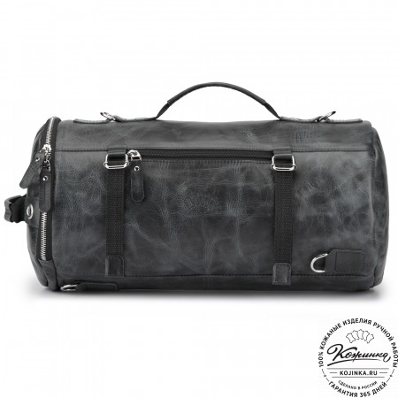 Кожаная сумка-трансформер "Скаут" (черный антик)