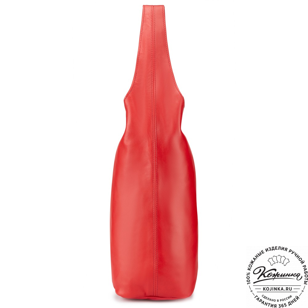 Женская кожаная сумка "Винтаж" (красная) 
