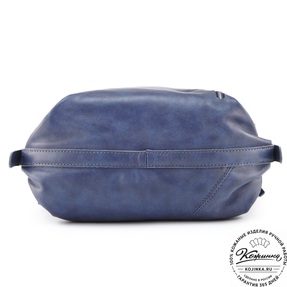Женская кожаная сумка "Эмилия" (синяя)