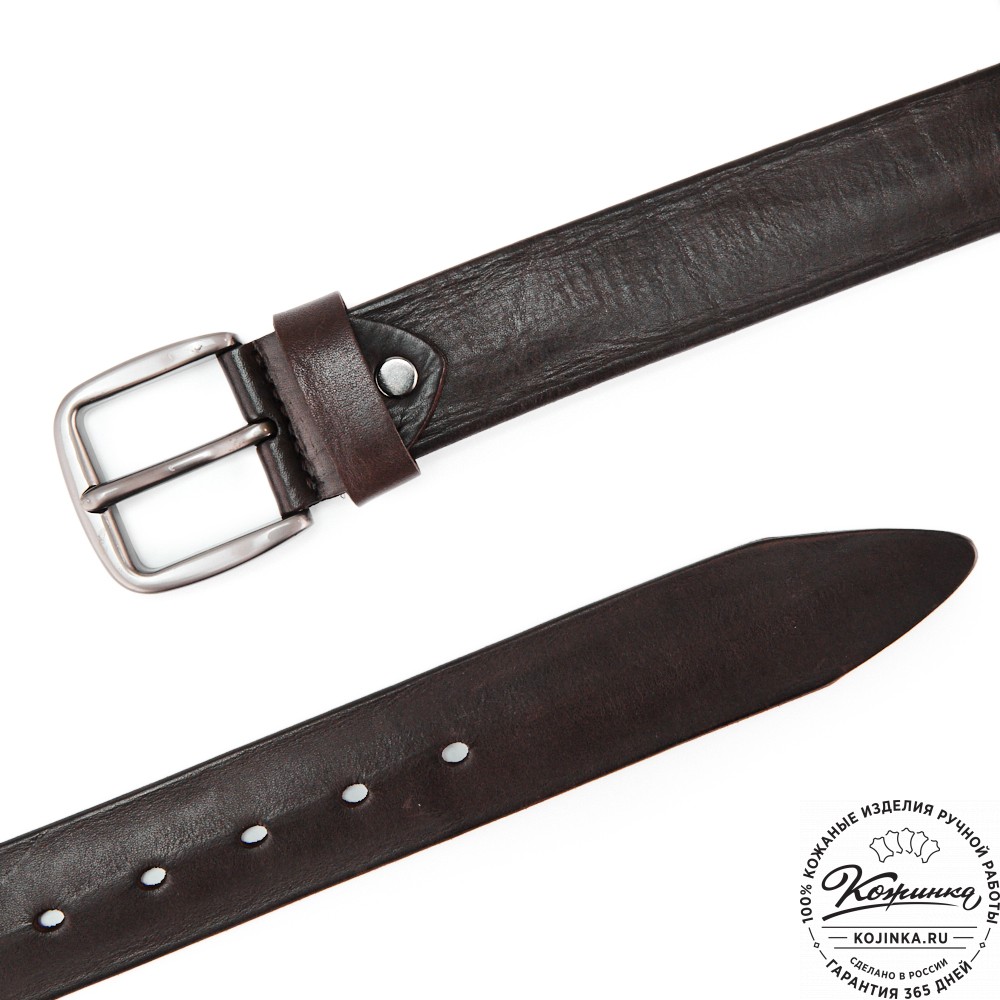 Кожаный ремень "Варяг" (коричневый)