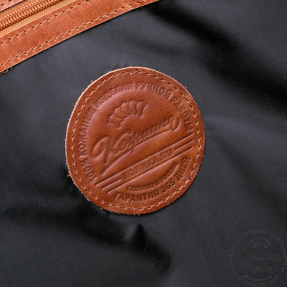 Кожаная дорожная сумка "Ирландия" (рыжая гладкая кожа)