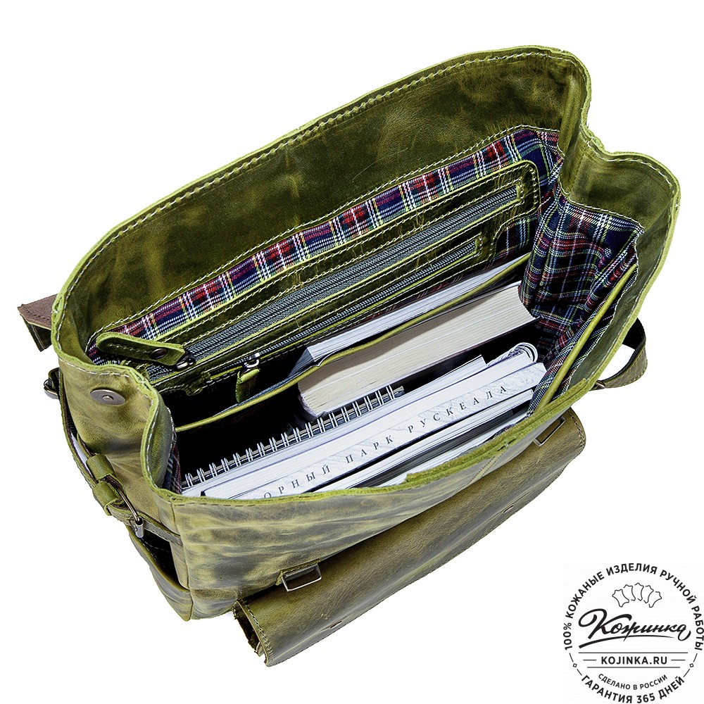 Кожаный рюкзак "Индиго" (лимон крейзи)