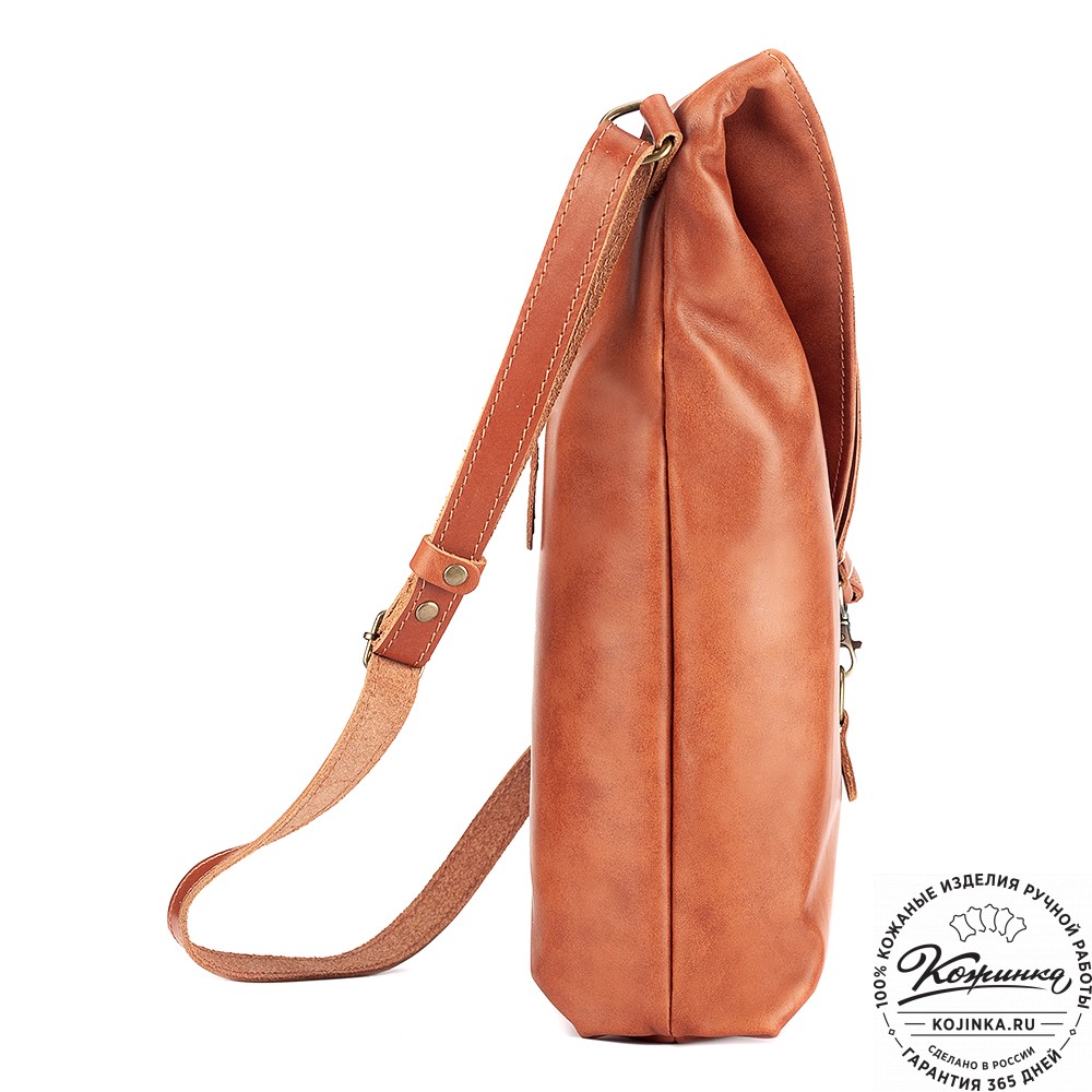 Кожаная сумка "Верона" (рыжая)