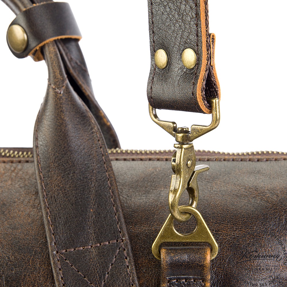 Кожаная деловая сумка "Марк" (коричневый эксклюзив)