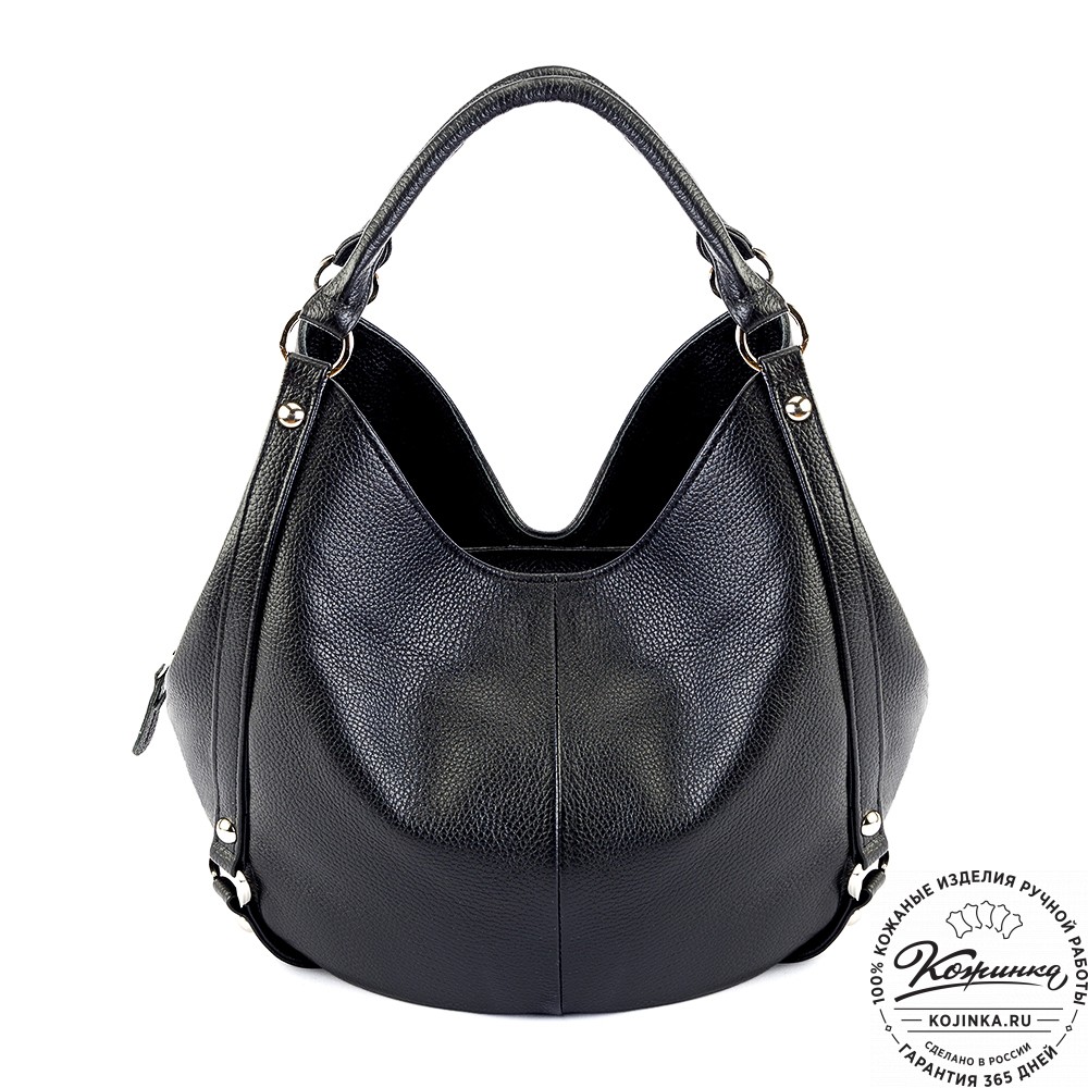 Женская кожаная сумка "Миллениум" (чёрная)