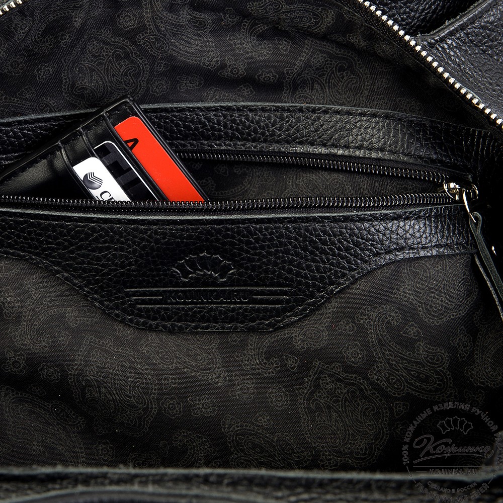 Женская кожаная сумка "Миллениум" (чёрная)