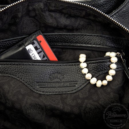 Женская кожаная сумка "Миллениум" (чёрная)