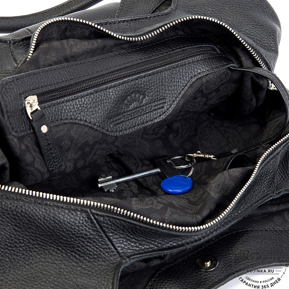 Женская кожаная сумка "Миллениум" (чёрная)