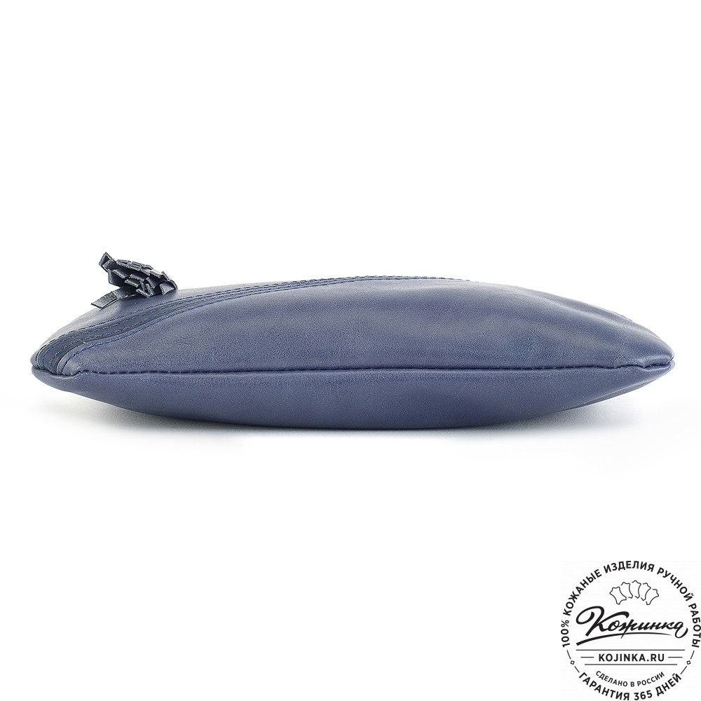Женская кожаная сумка "Шарлота" (синяя)