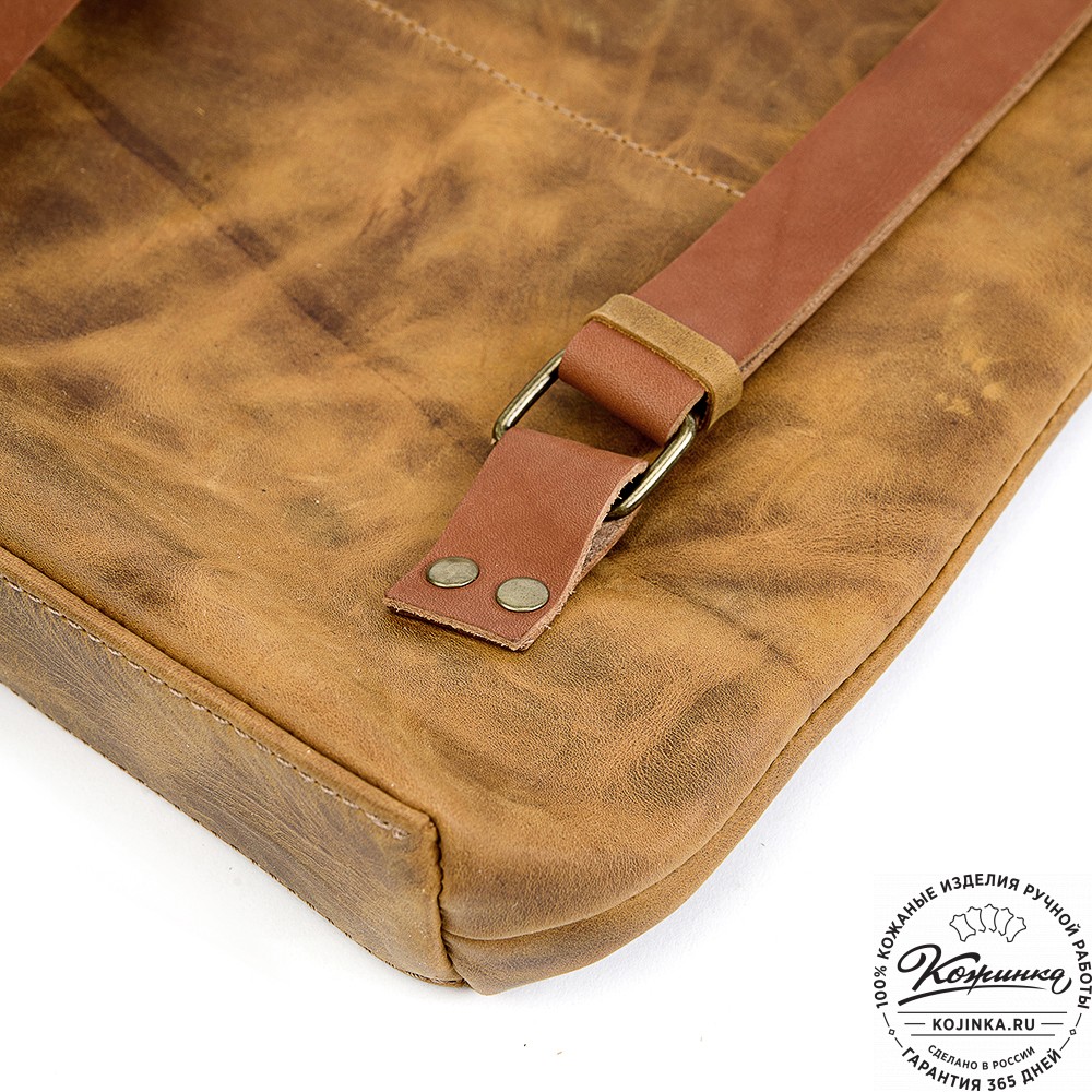 Кожаный рюкзак "Спэйс" (рыжий крейзи)