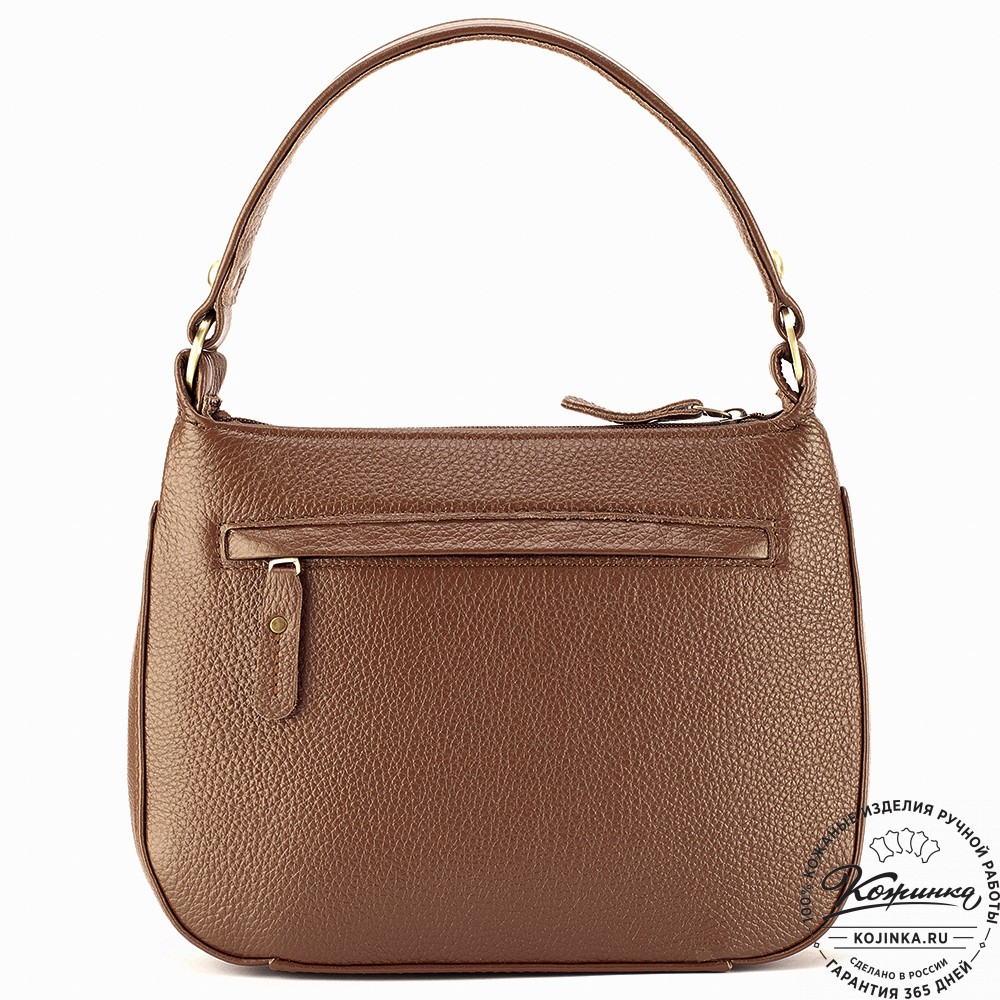 Женская кожаная сумка "Каролина" (светло-коричневая)