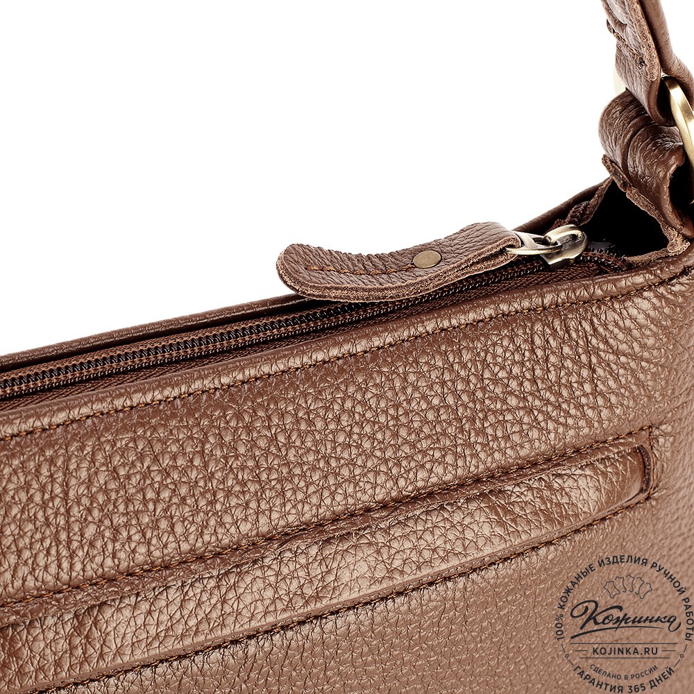 Женская кожаная сумка "Каролина" (светло-коричневая)