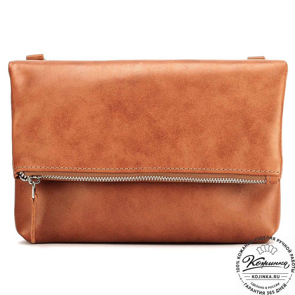 Кожаный клатч "Молли" (рыжий)