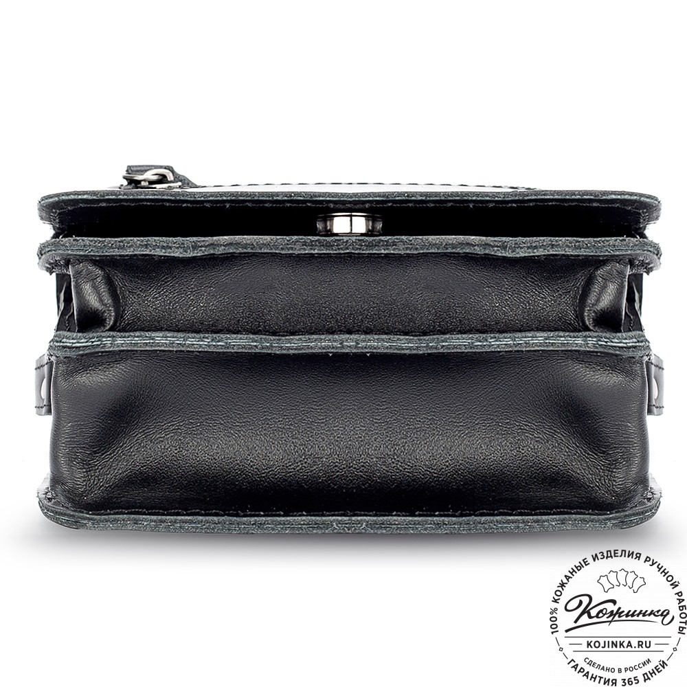 Мужская кожаная сумка "Робин" (черная)