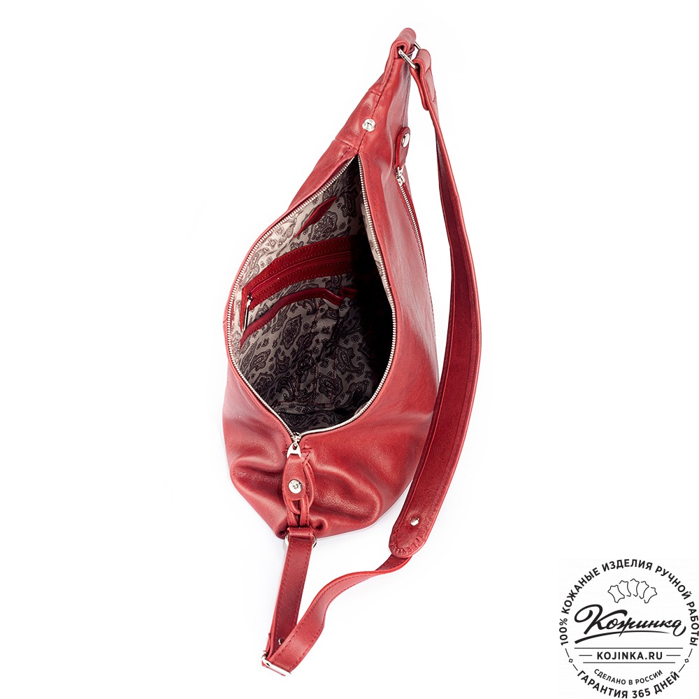 Кожаный рюкзак "Африка" (малина)