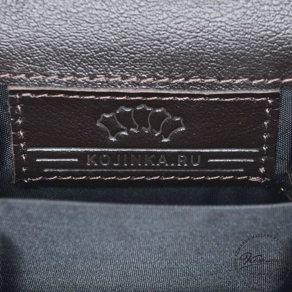 Кожаная сумка для документов "Чикаго" (темно-коричневая)