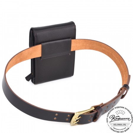 Кожаная сумка для документов "Чикаго" (темно-коричневая)