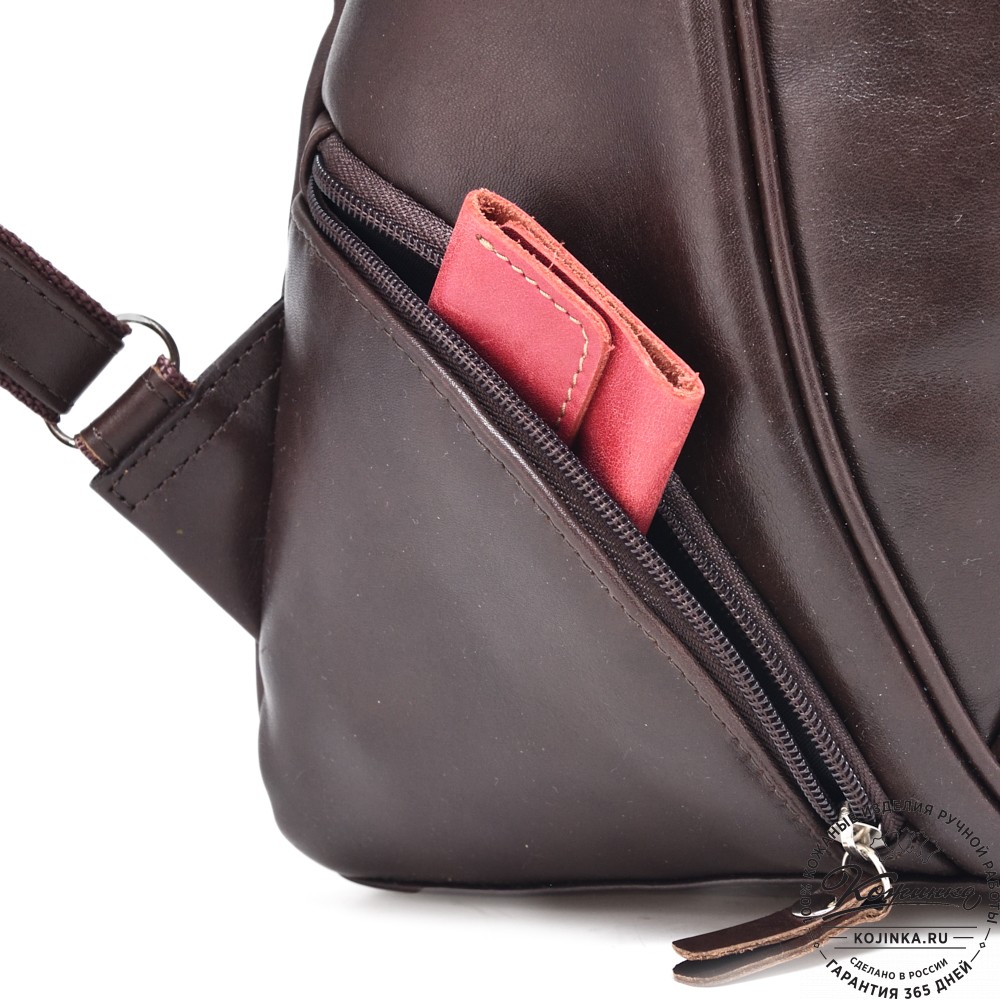 Кожаный рюкзак "Ланселот" (коричневая гладкая кожа)