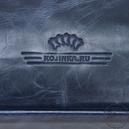  Кожаная дорожная сумка "Чарли" (синий антик) 