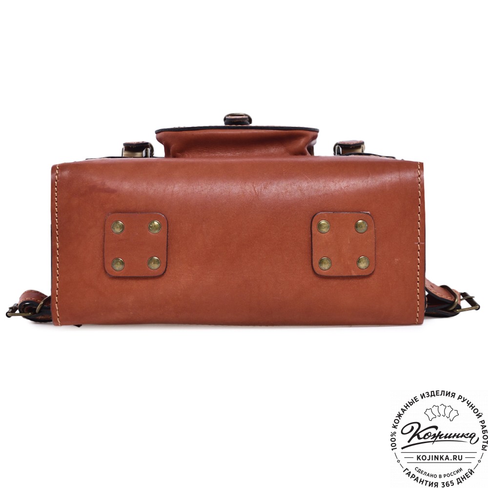 Кожаный ранец "Максимус 3" (рыжий)