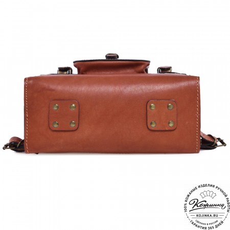 Кожаный ранец "Максимус 3" (рыжий)