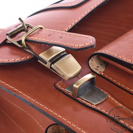 Кожаный ранец "Максимус 3" (рыжий)