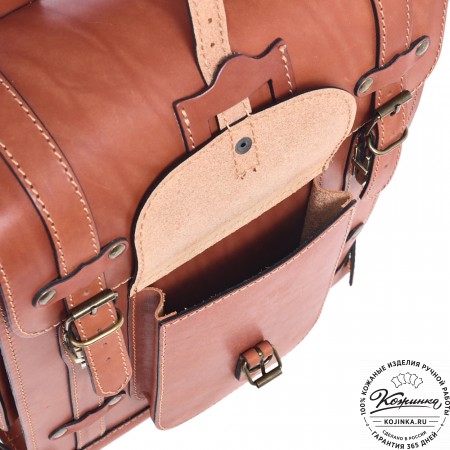 Кожаный ранец "Максимус 3" (рыжий)