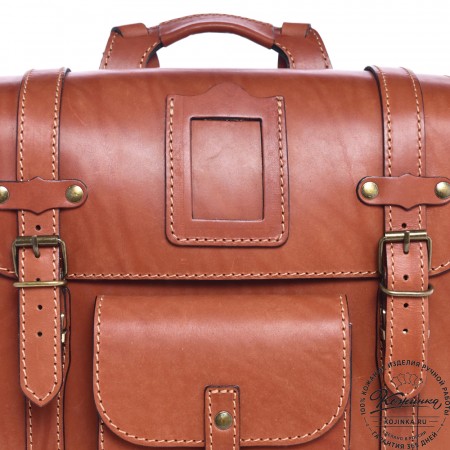 Кожаный ранец "Максимус 3" (рыжий)