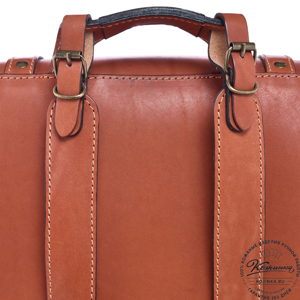 Кожаный ранец "Максимус 3" (рыжий)