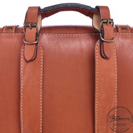 Кожаный ранец "Максимус 3" (рыжий)
