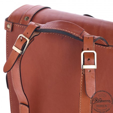 Кожаный ранец "Максимус 3" (рыжий)
