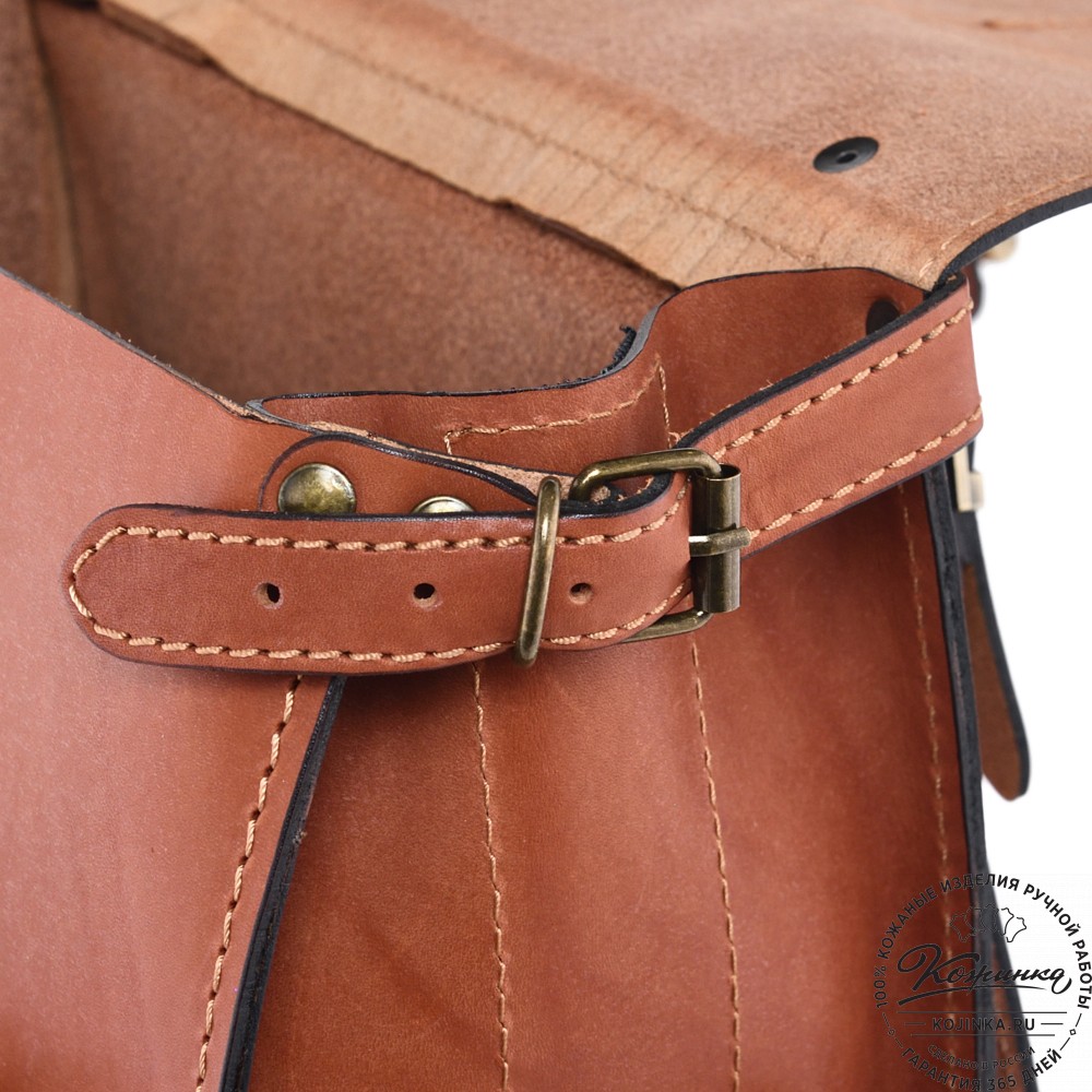 Кожаный ранец "Максимус 3" (рыжий)