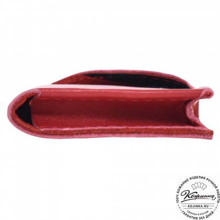  Кожаный футляр для очков "Марокко" (красный) 