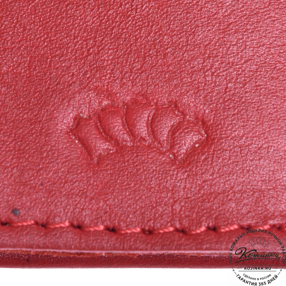  Кожаный футляр для очков "Марокко" (красный) 