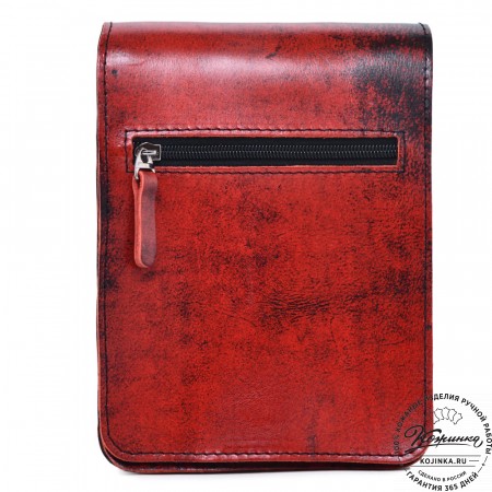  Кожаный сумка "Робин" (глянец красный)