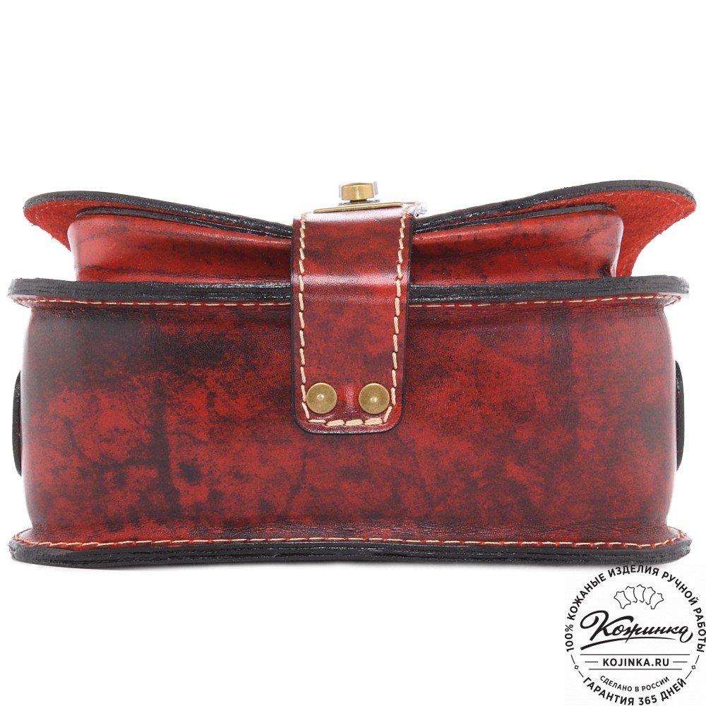 Кожаная сумка ручной работы "Джульетта-нью" (красный глянец)