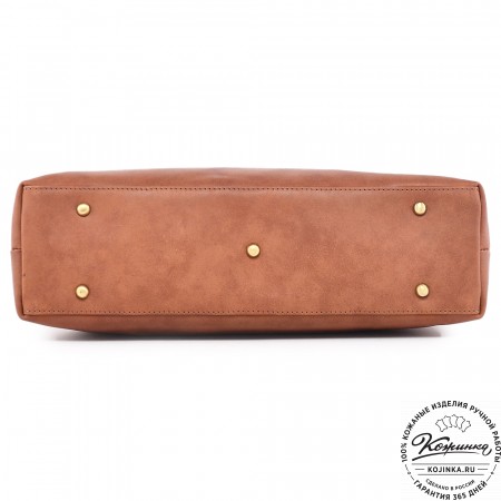  Женская кожаная сумка "Аврора" (рыжая гладкая кожа)