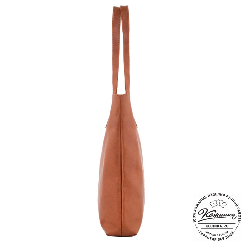  Женская кожаная сумка "Монреаль Нью" (рыжая гладкая кожа) 