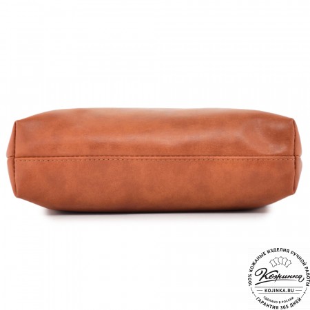  Женская кожаная сумка "Монреаль Нью" (рыжая гладкая кожа) 