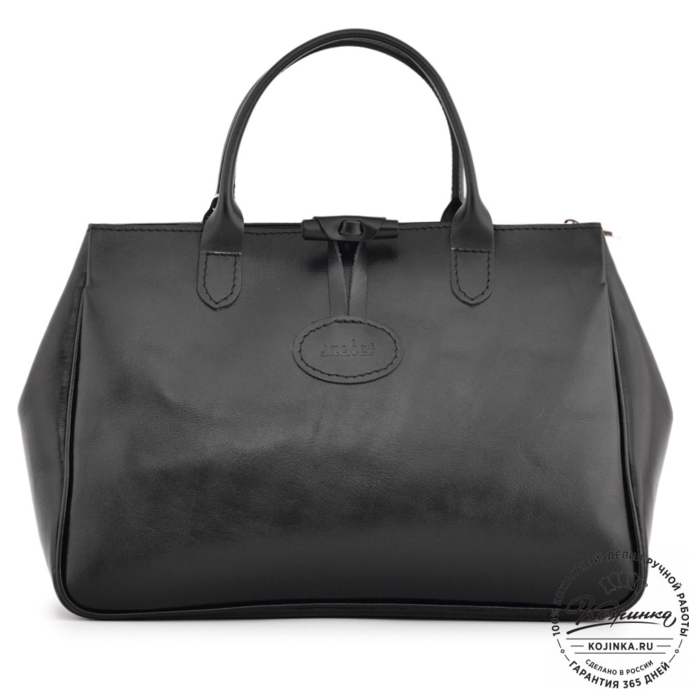  Женская кожаная сумка "Шампань" (черная)