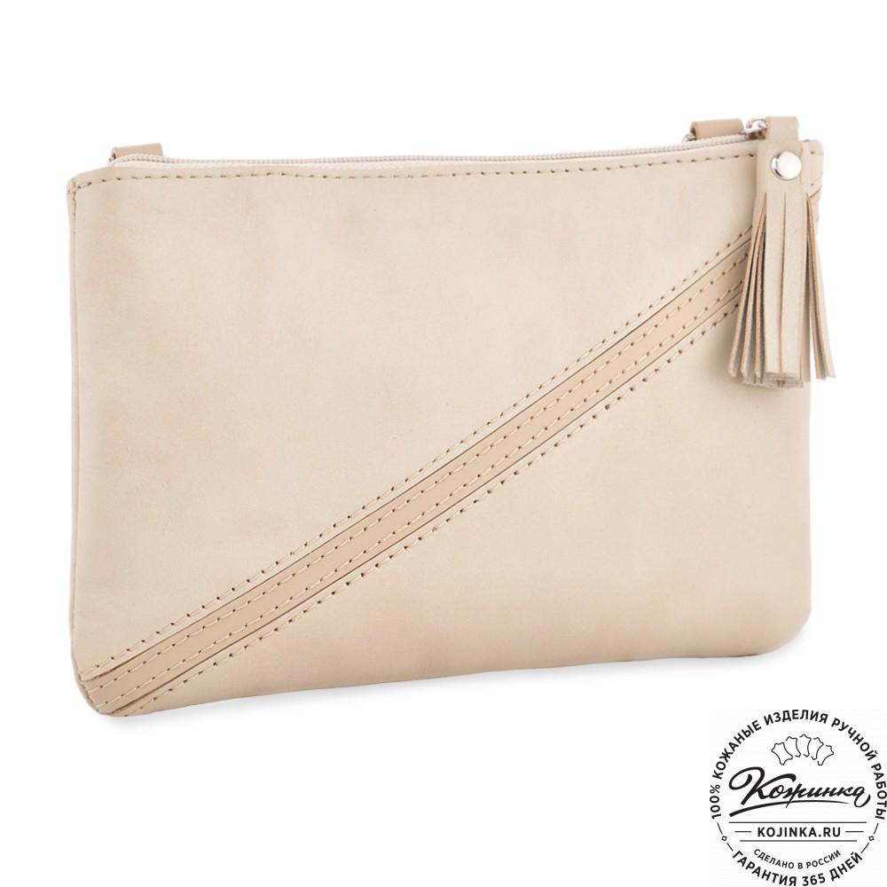 Кожаная сумка "Шарлота" (бежевая)