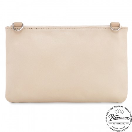 Кожаная сумка "Шарлота" (бежевая)