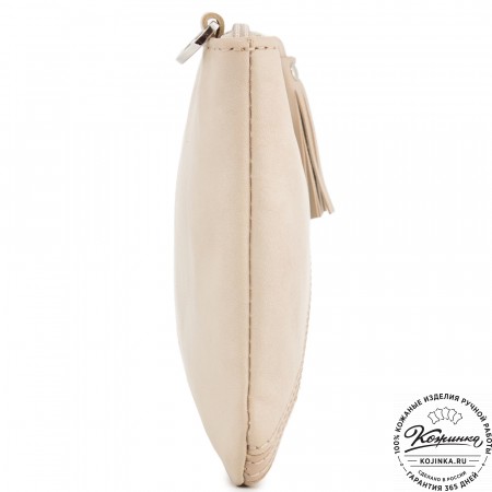 Кожаная сумка "Шарлота" (бежевая)