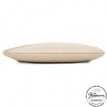 Кожаная сумка "Шарлота" (бежевая)