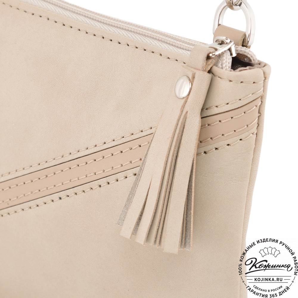 Кожаная сумка "Шарлота" (бежевая)