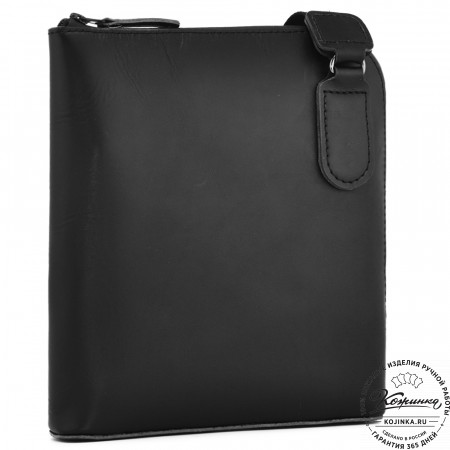  Кожаная сумка "Родос" (черная) 
