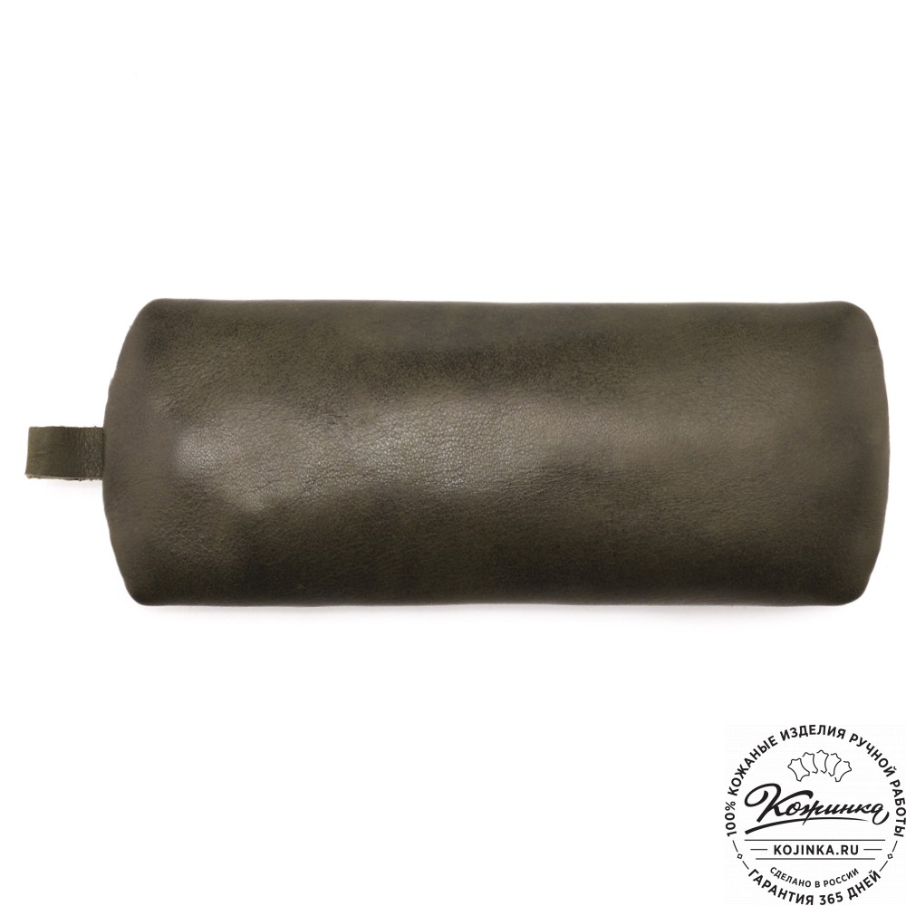 Женская кожаная сумка "Винтаж" с ключницей (хаки гладкая кожа) 